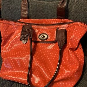 FOSSIL orange Key-Per purse